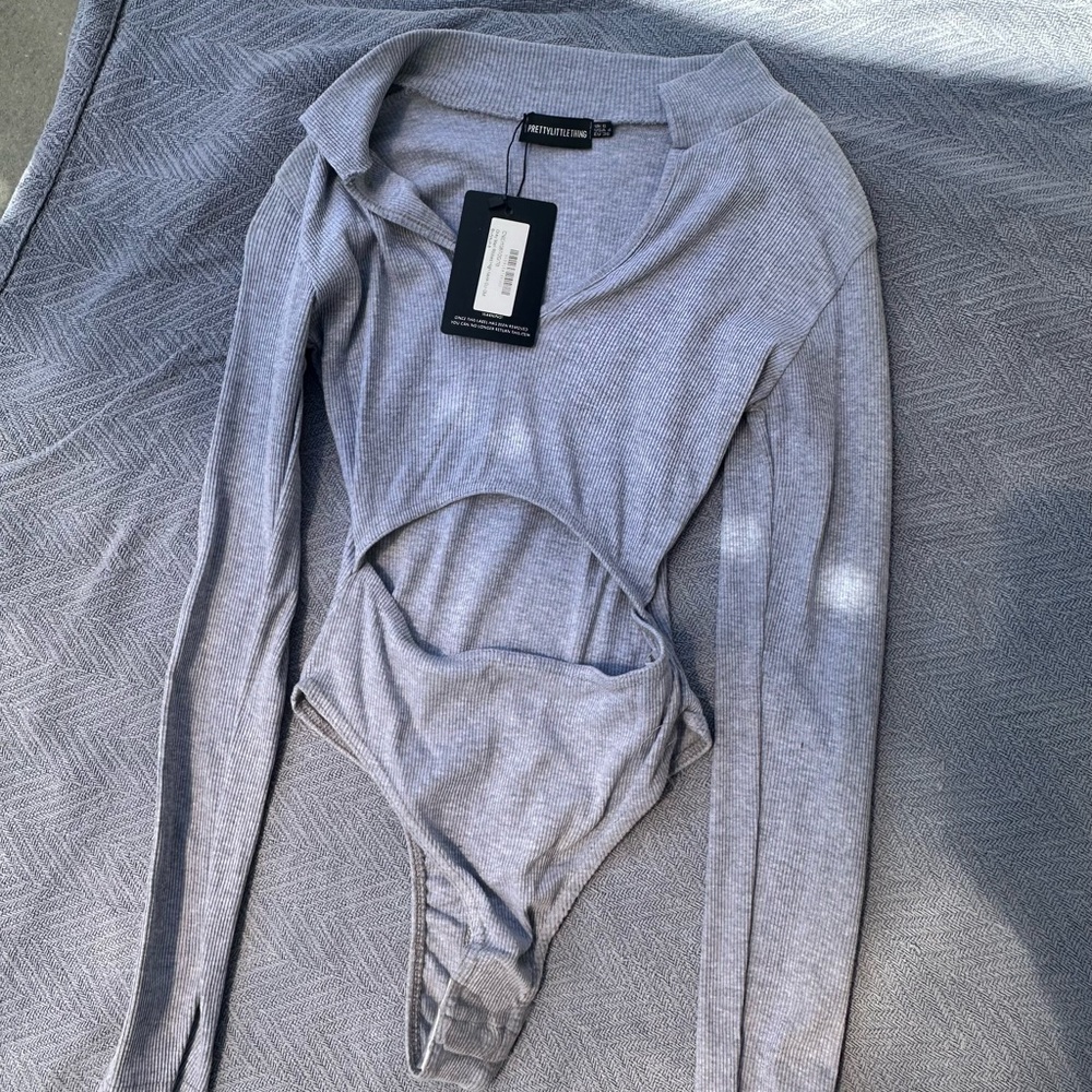 Cutout ribbed bodysuit